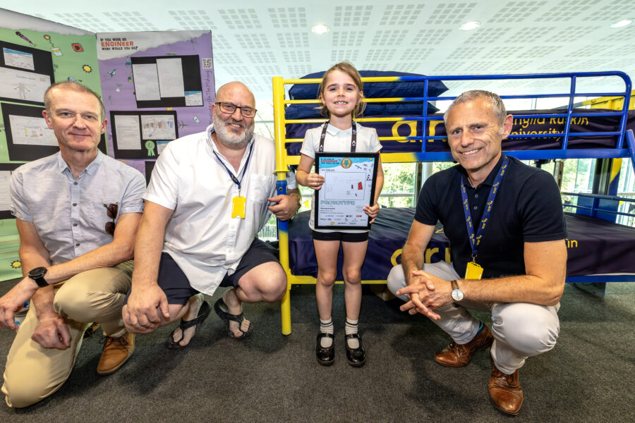 Climbing the inspiration ladder! Pupil sees her engineering idea turned into a prototype by Anglia Ruskin University